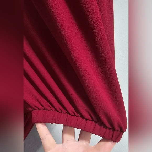 Laura Byrnes Women's Pin Up Lucrezia Day Swing Dress Maroon Size XL NWOT - Picture 5 of 11